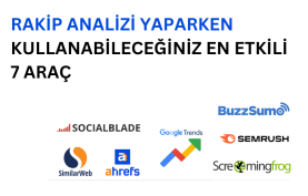 Rakip Analizi Nedir? Dijital Pazarlamada Başarı İçin Etkili Yöntemler ve Araçlar dijital pazarlamada rakip analizi yaparken kullanılabilecek araçları temsil eden görsel