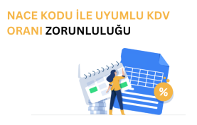 GİB’den Yeni Düzenleme: NACE Kodu ile Uyumlu KDV Oranı Zorunluluğu NACE kodu (faaliyet kodu) ile uyumlu KDV oranı zorunluluğunu temsil eden görsel