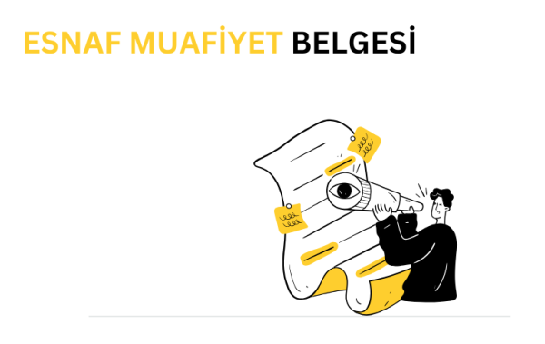 esnaf muafiyet belgesini temsil eden görsel